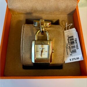 Tory Burch Women's TB7003 Surrey Black Leather Watch.Bracelet styled watch.